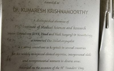 Outstanding Alumni Award from PSG Group of Institutions