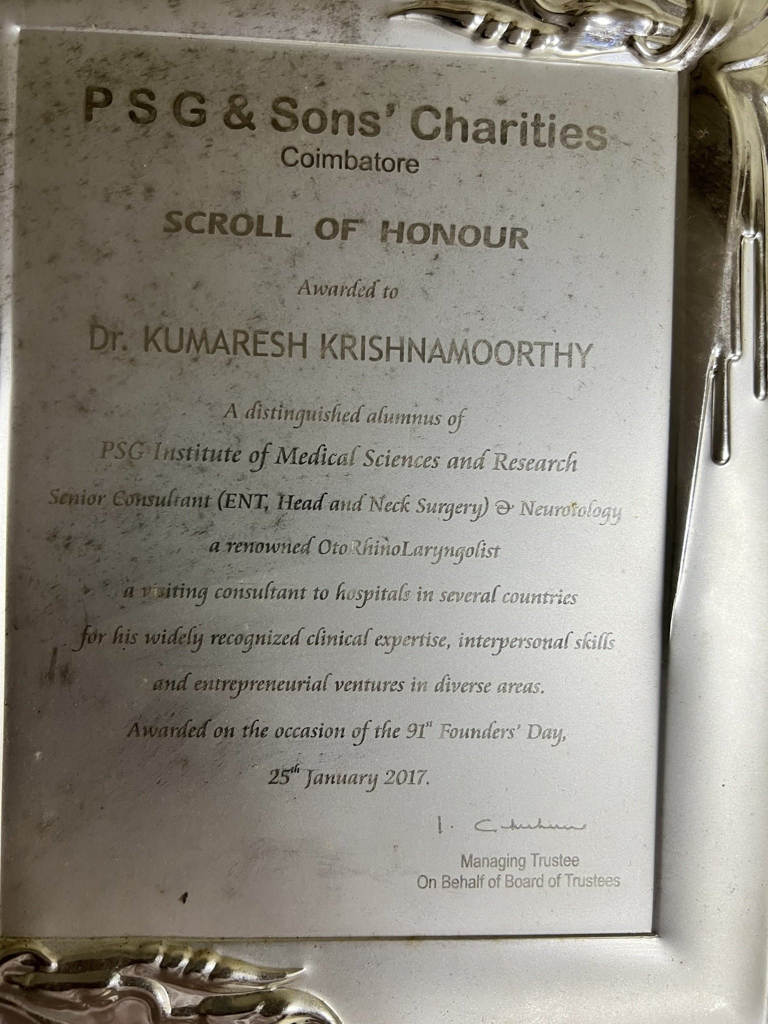 Dr. Kumaresh Krishnamoorthy, ENT Surgeon