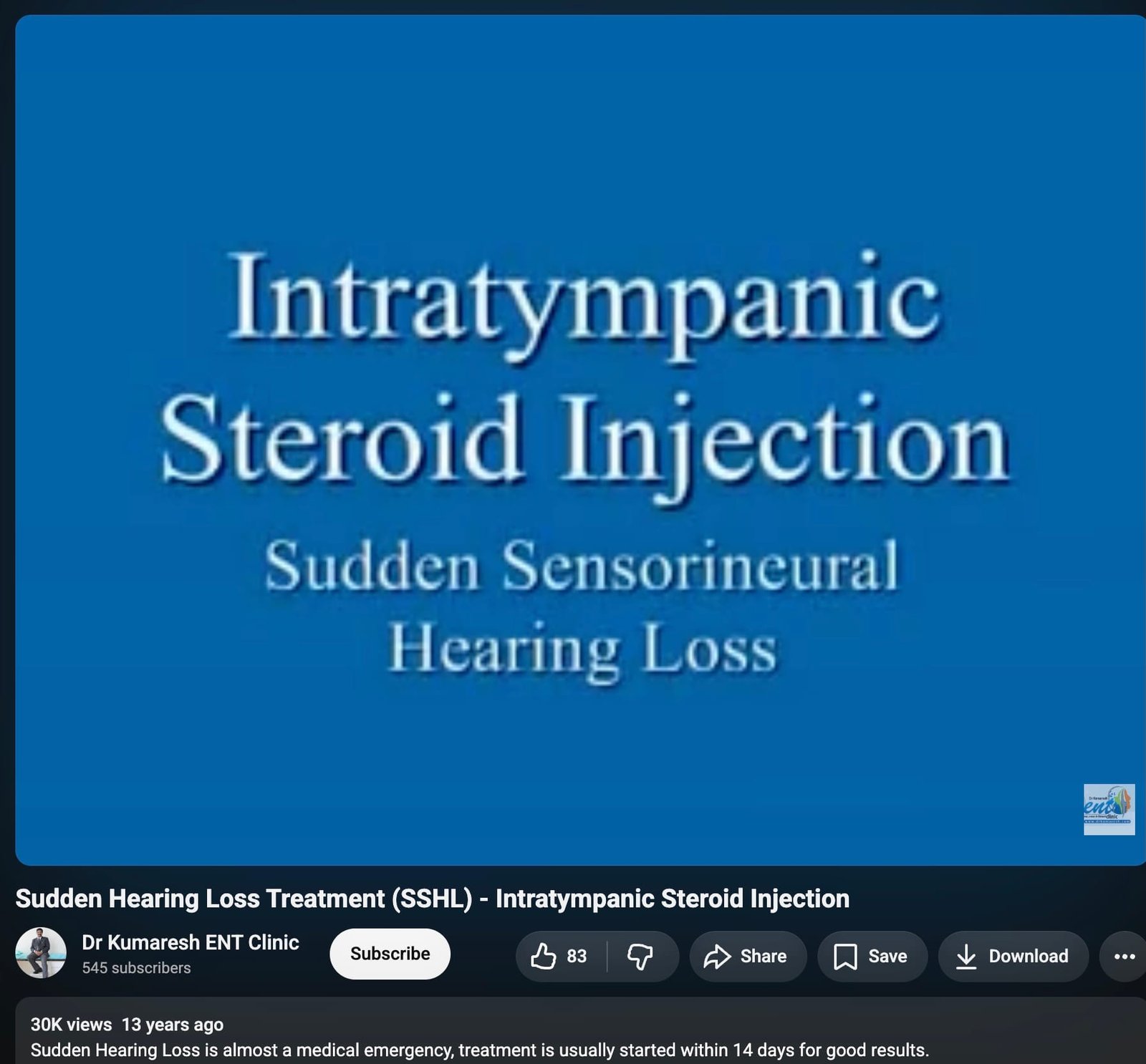 sudden hearing loss in one ear, children